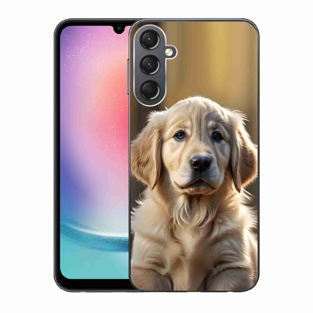 Gelový kryt mmCase na Samsung Galaxy A24 - roztomilý zlatý retrívr