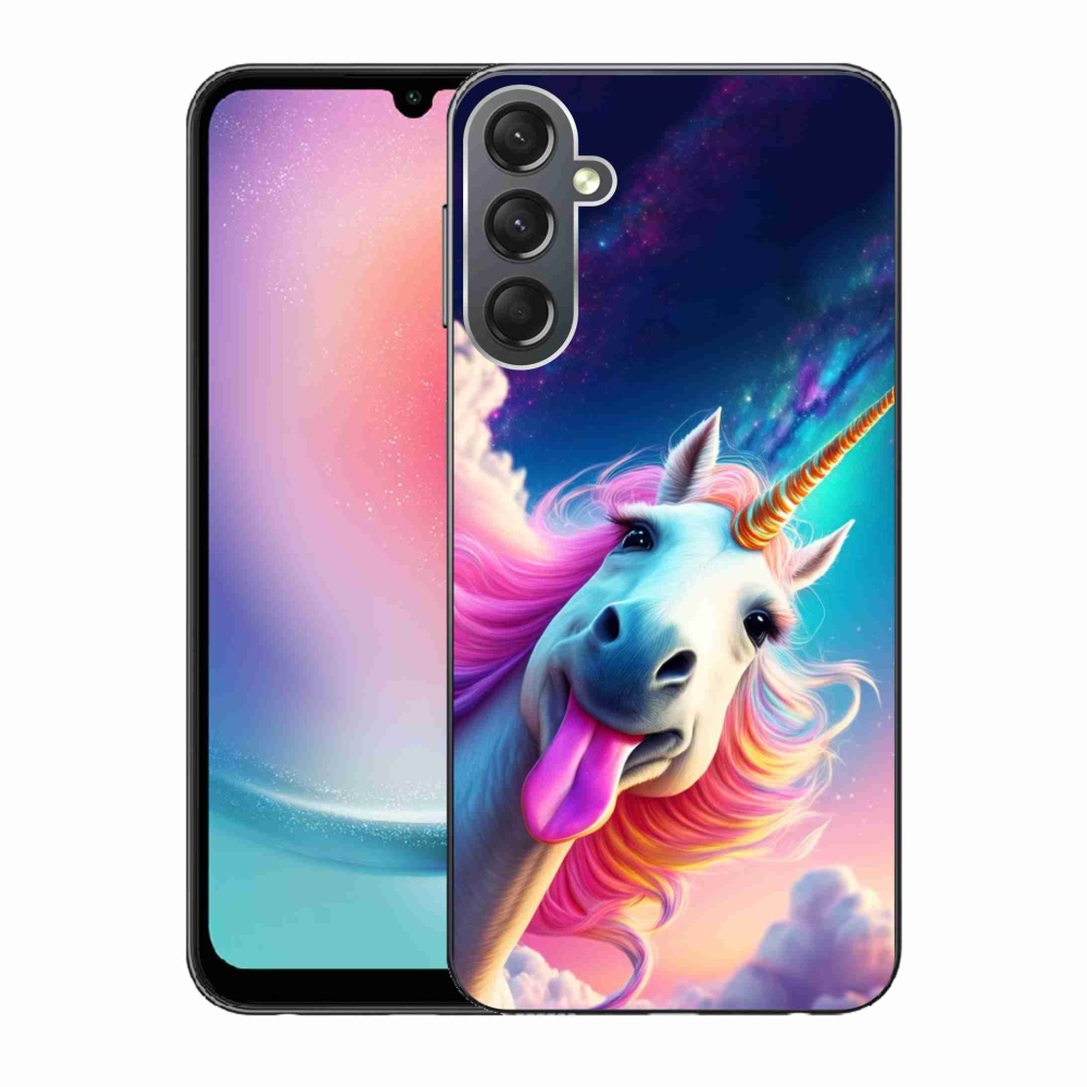 Gelový kryt mmCase na Samsung Galaxy A24 - šílený jednorožec