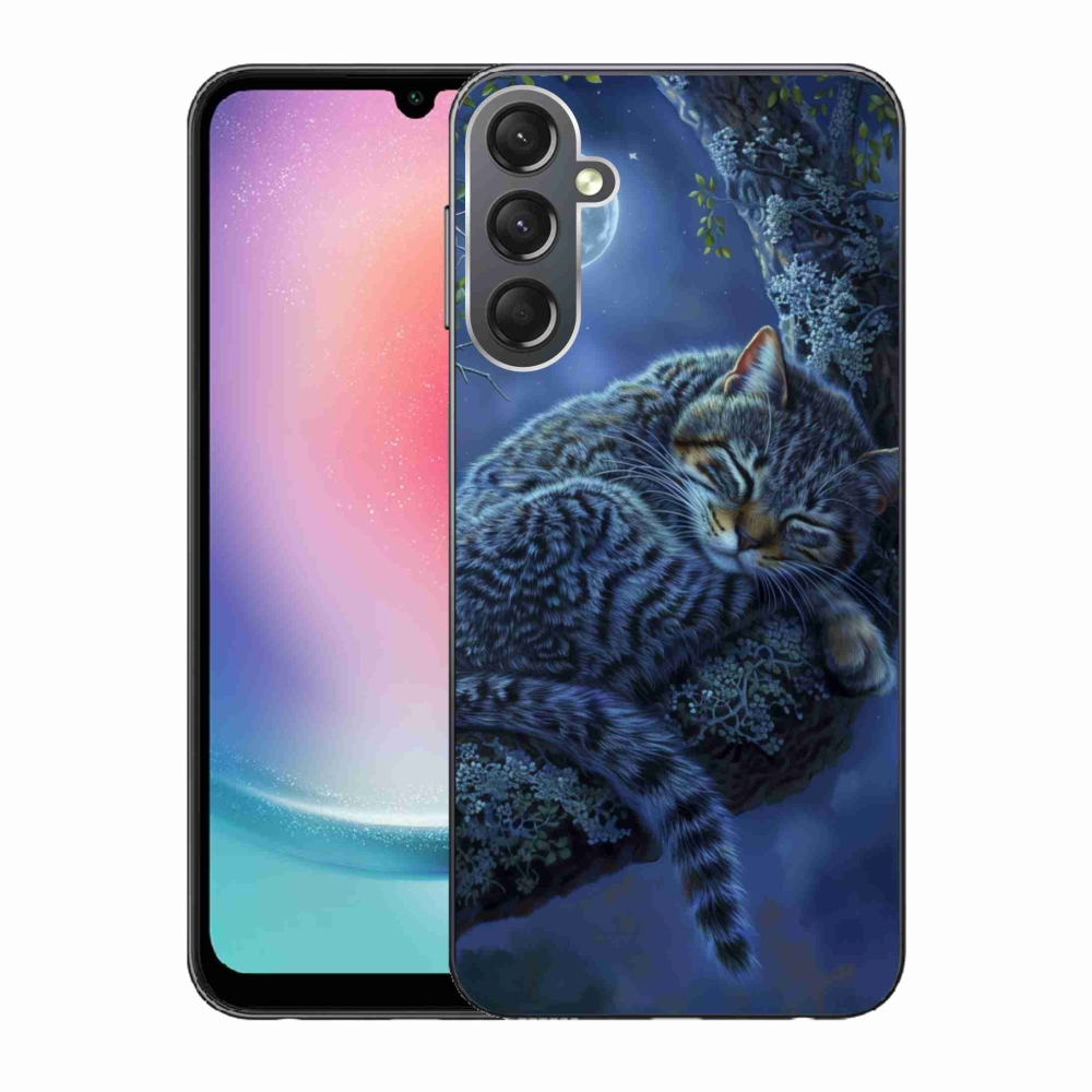 Gelový kryt mmCase na Samsung Galaxy A24 - spící kočka