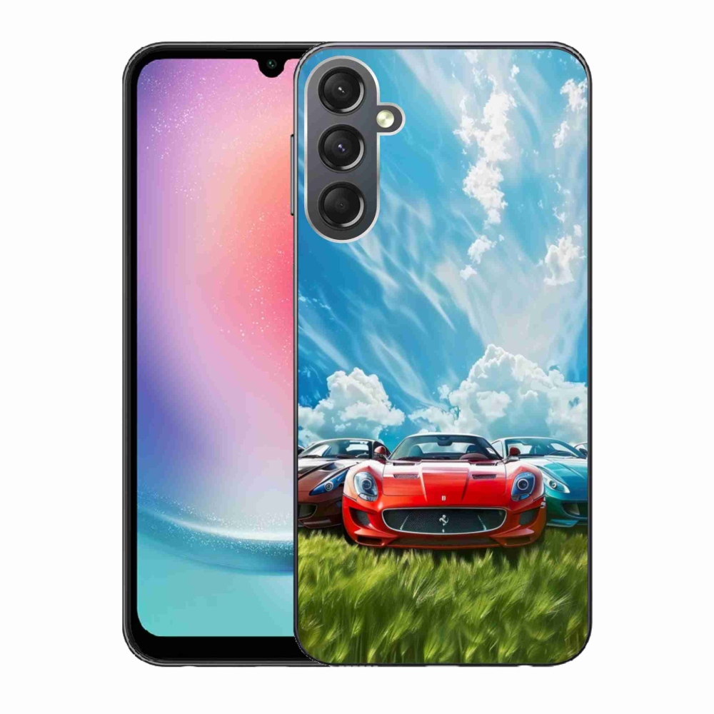 Gelový kryt mmCase na Samsung Galaxy A24 - sportovní vozy