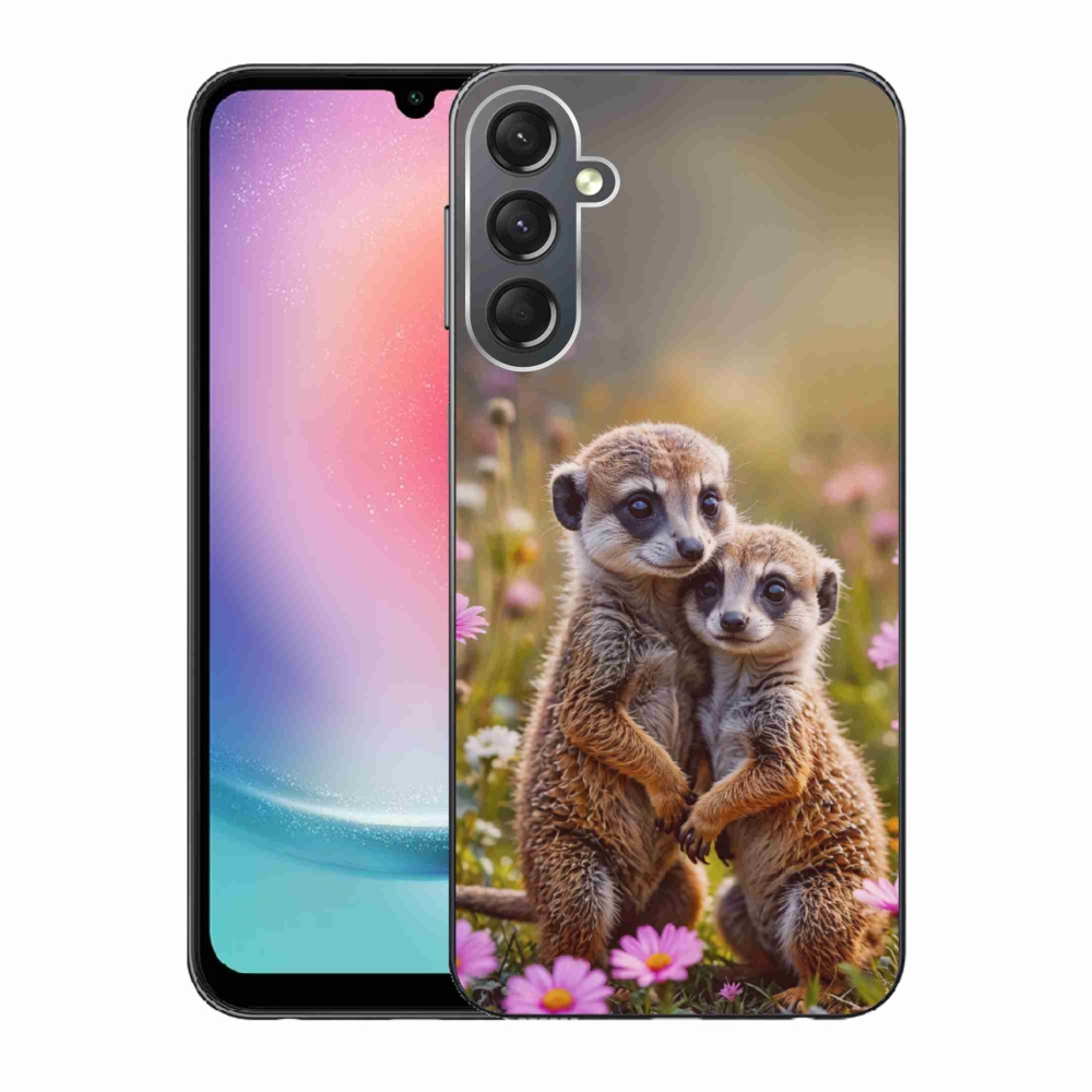 Gelový kryt mmCase na Samsung Galaxy A24 - surikatí duo