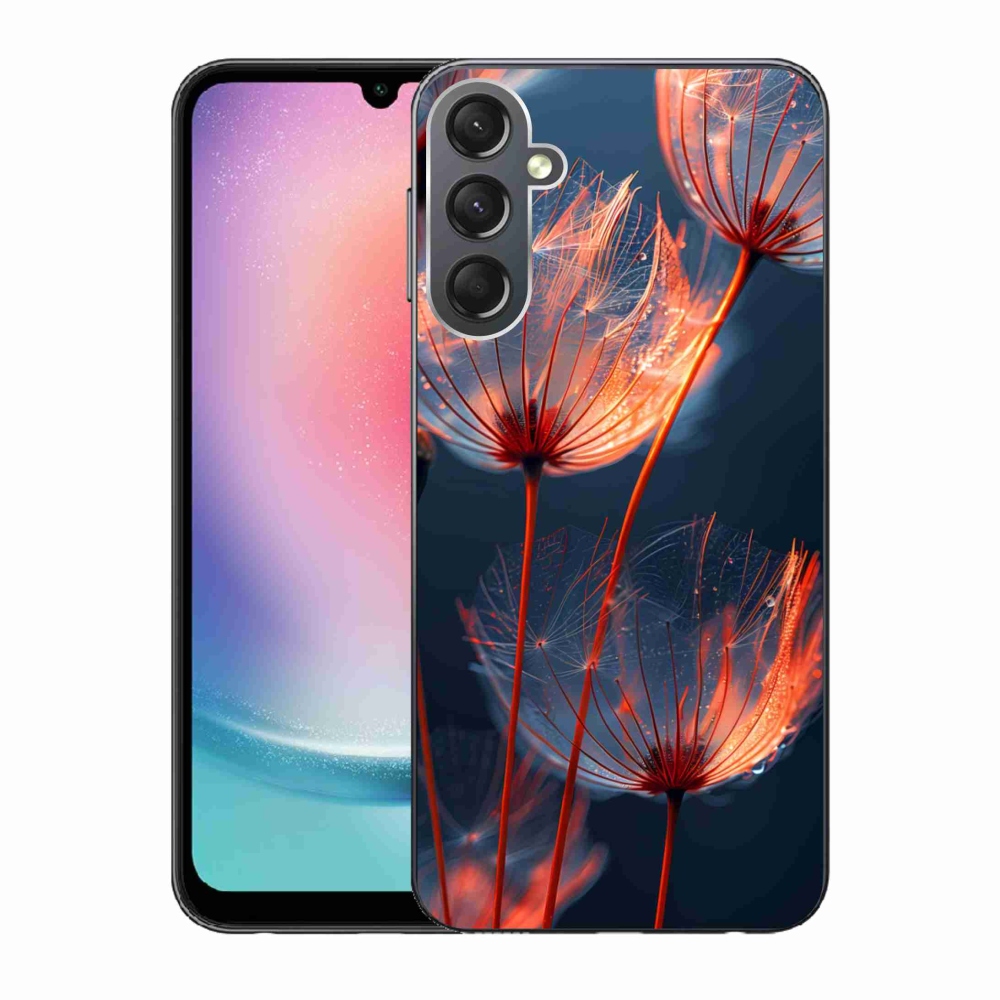 Gelový kryt mmCase na Samsung Galaxy A24 - světélkující chmýří