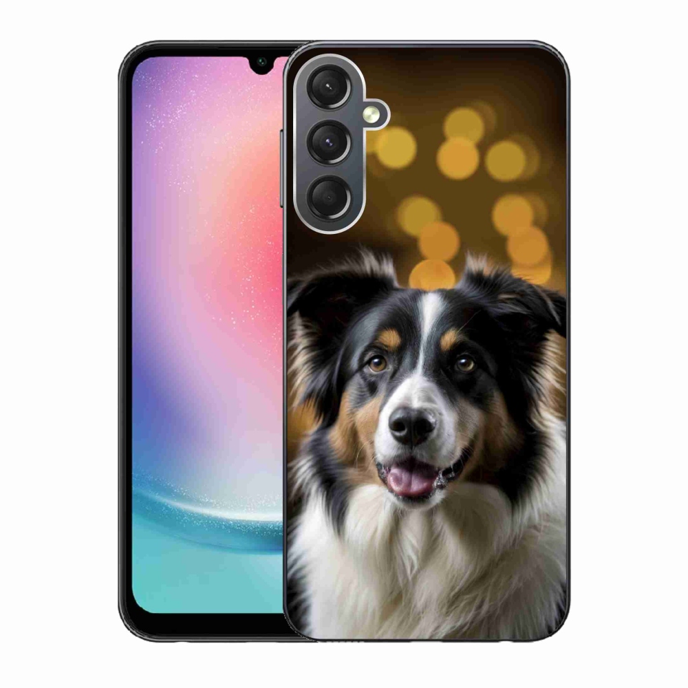 Gelový kryt mmCase na Samsung Galaxy A24 - usměvavý australský ovčák