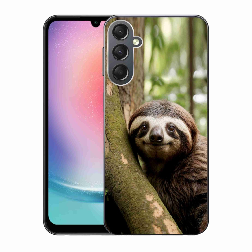 Gelový kryt mmCase na Samsung Galaxy A24 - usměvavý lenochod