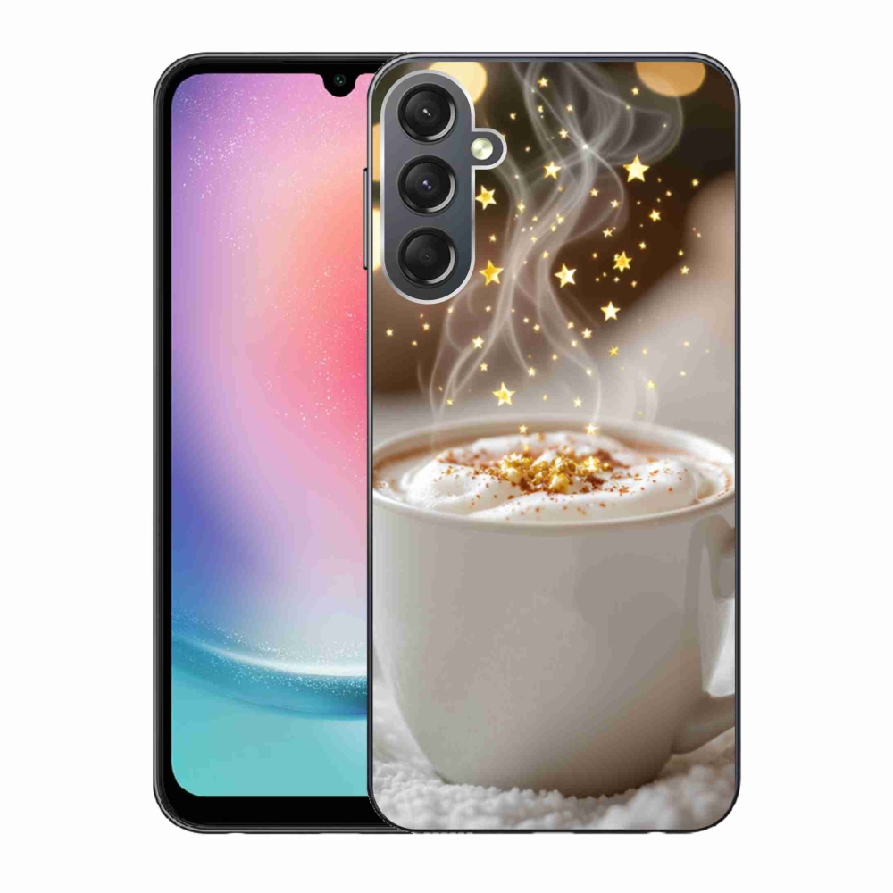 Gelový kryt mmCase na Samsung Galaxy A24 - vánoční horký nápoj