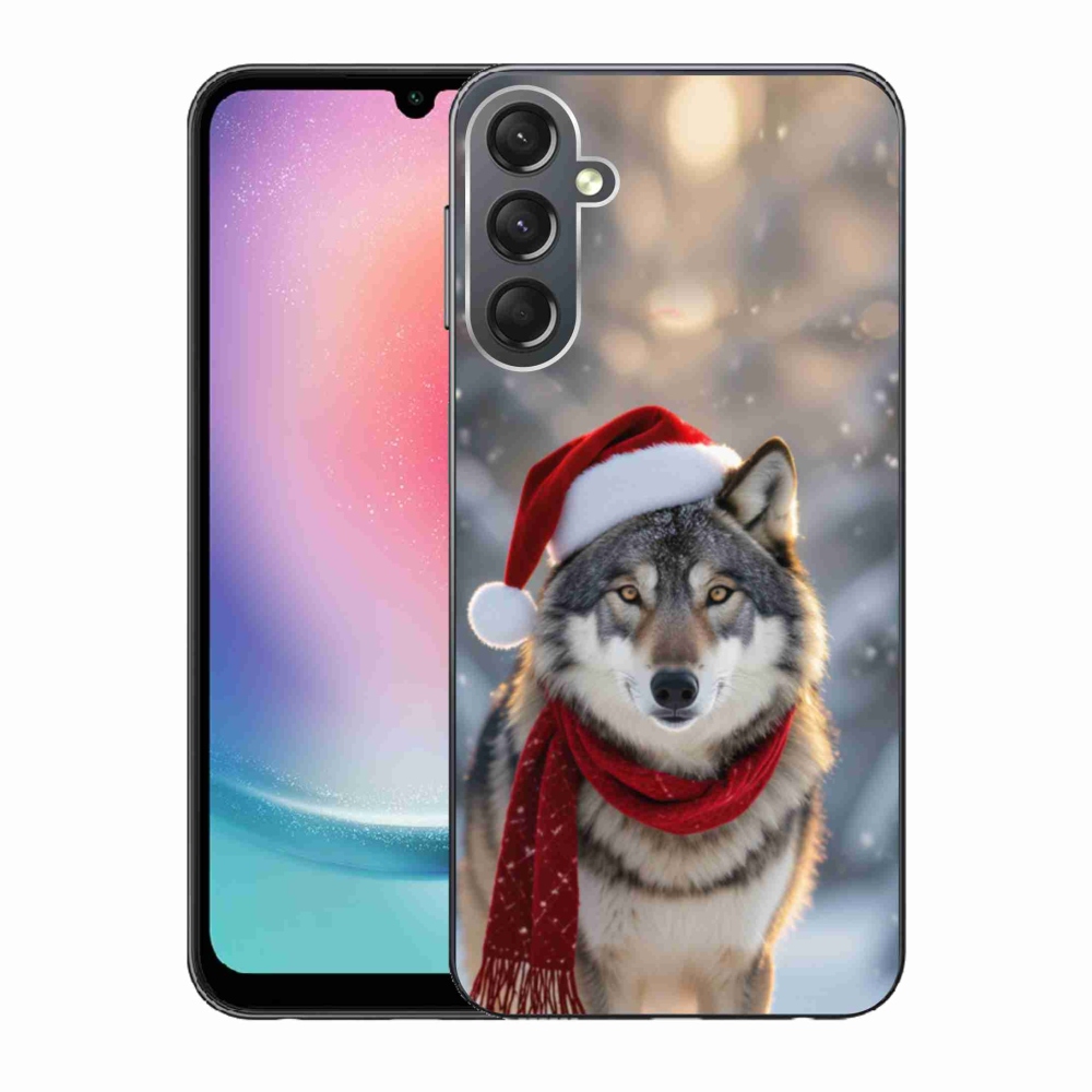 Gelový kryt mmCase na Samsung Galaxy A24 - vánoční vlk