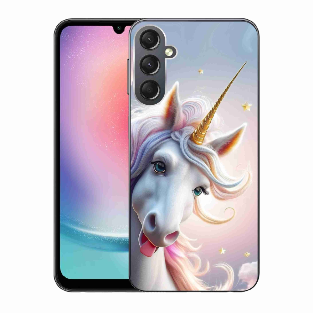 Gelový kryt mmCase na Samsung Galaxy A24 - veselý jednorožec