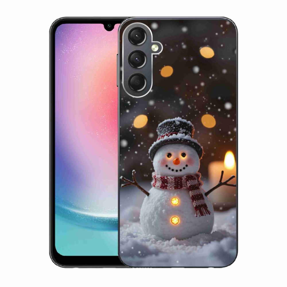 Gelový kryt mmCase na Samsung Galaxy A24 - veselý sněhulák