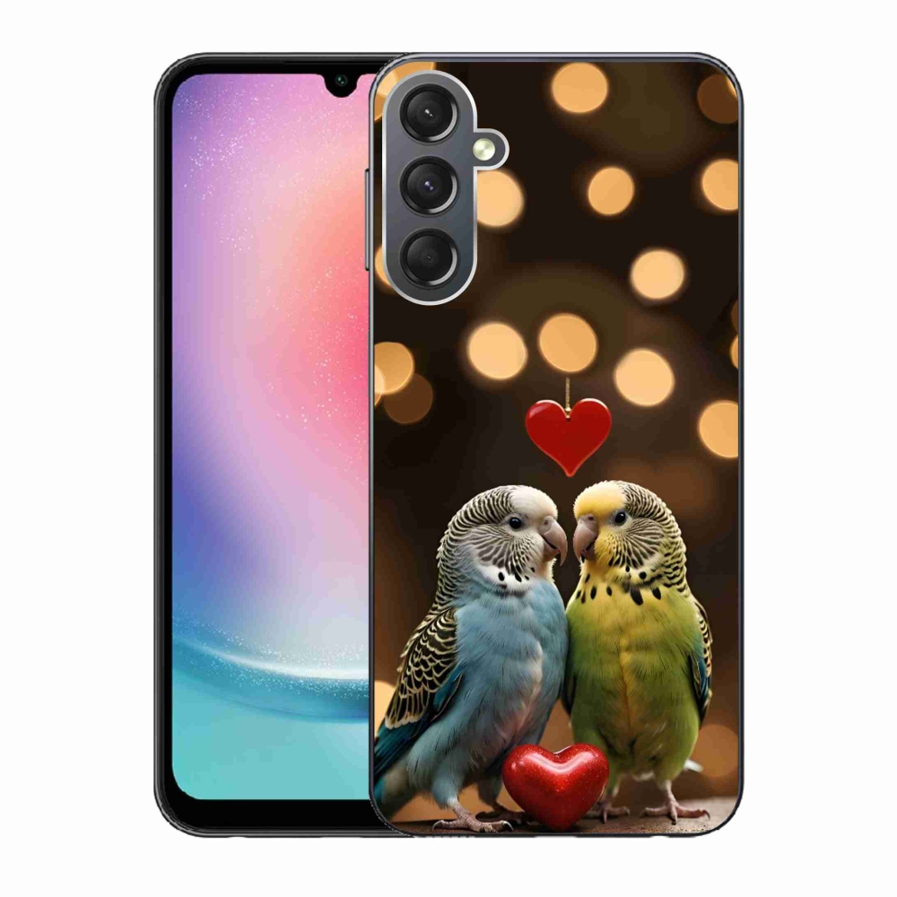 Gelový kryt mmCase na Samsung Galaxy A24 - zamilovaní papoušci