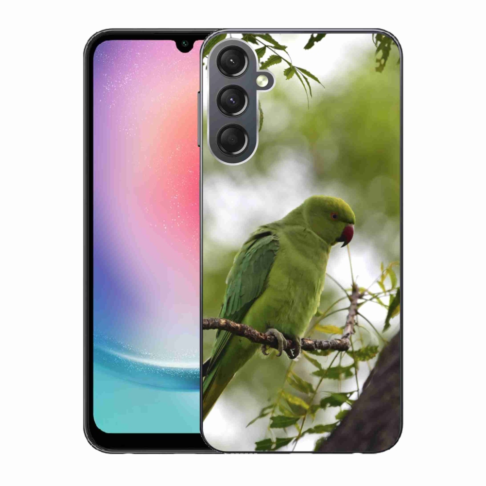 Gelový kryt mmCase na Samsung Galaxy A24 - zelený papoušek
