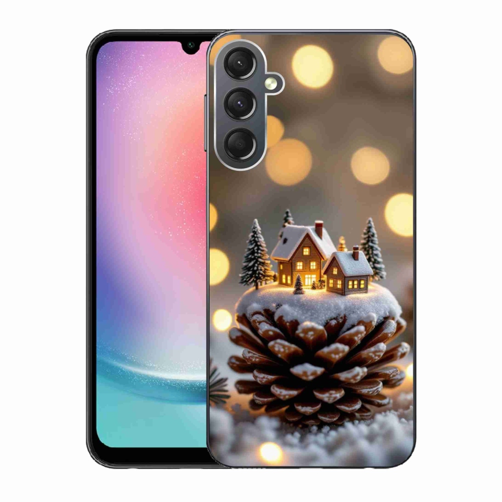 Gelový kryt mmCase na Samsung Galaxy A24 - zimní vesnička