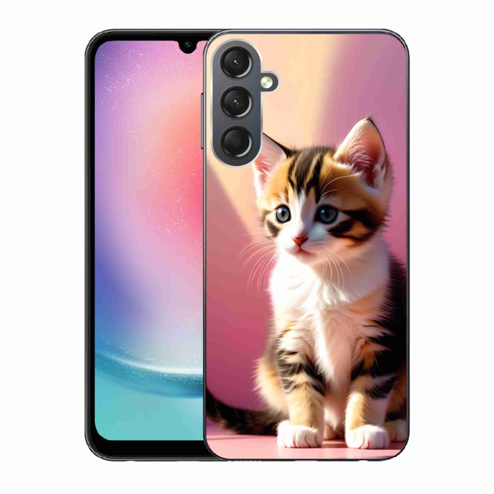 Gelový kryt mmCase na Samsung Galaxy A24 - zvědavé kotě 2