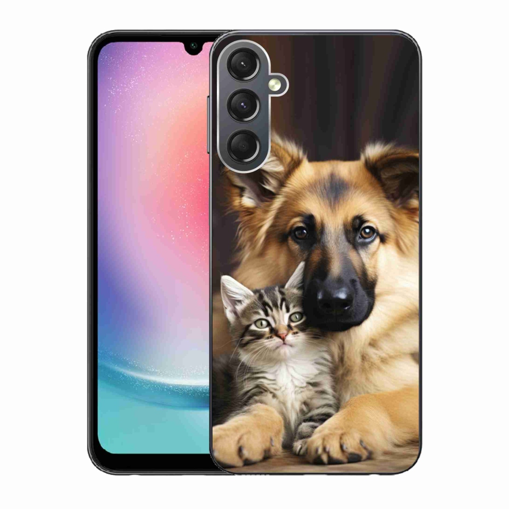 Gelový kryt mmCase na Samsung Galaxy A24 - zvířecí přátelství