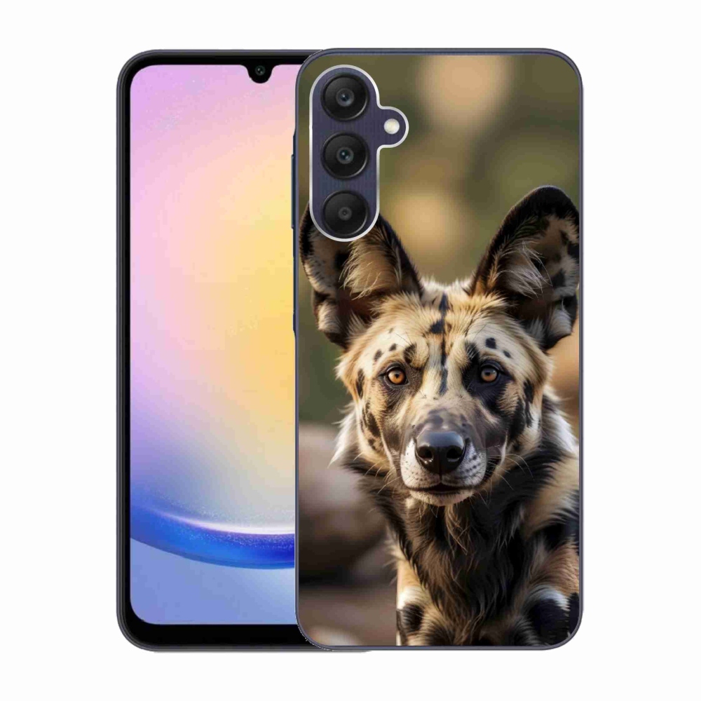 Gelový kryt mmCase na Samsung Galaxy A25 5G - africký divoký pes