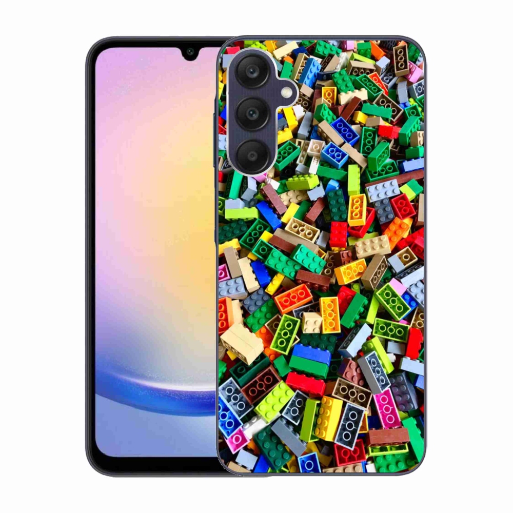 Gelový kryt mmCase na Samsung Galaxy A25 5G - barevné stavební kostky