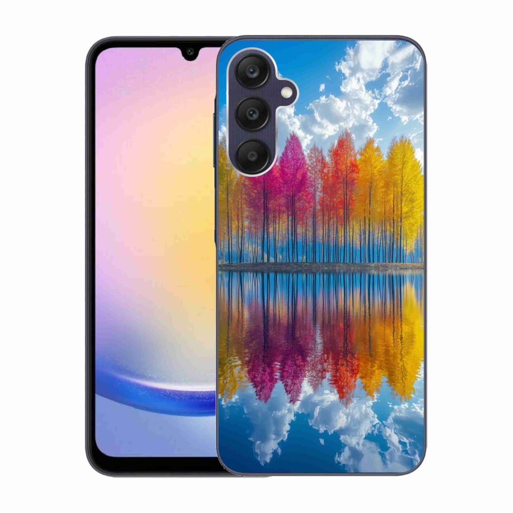 Gelový kryt mmCase na Samsung Galaxy A25 5G - barevné stromy