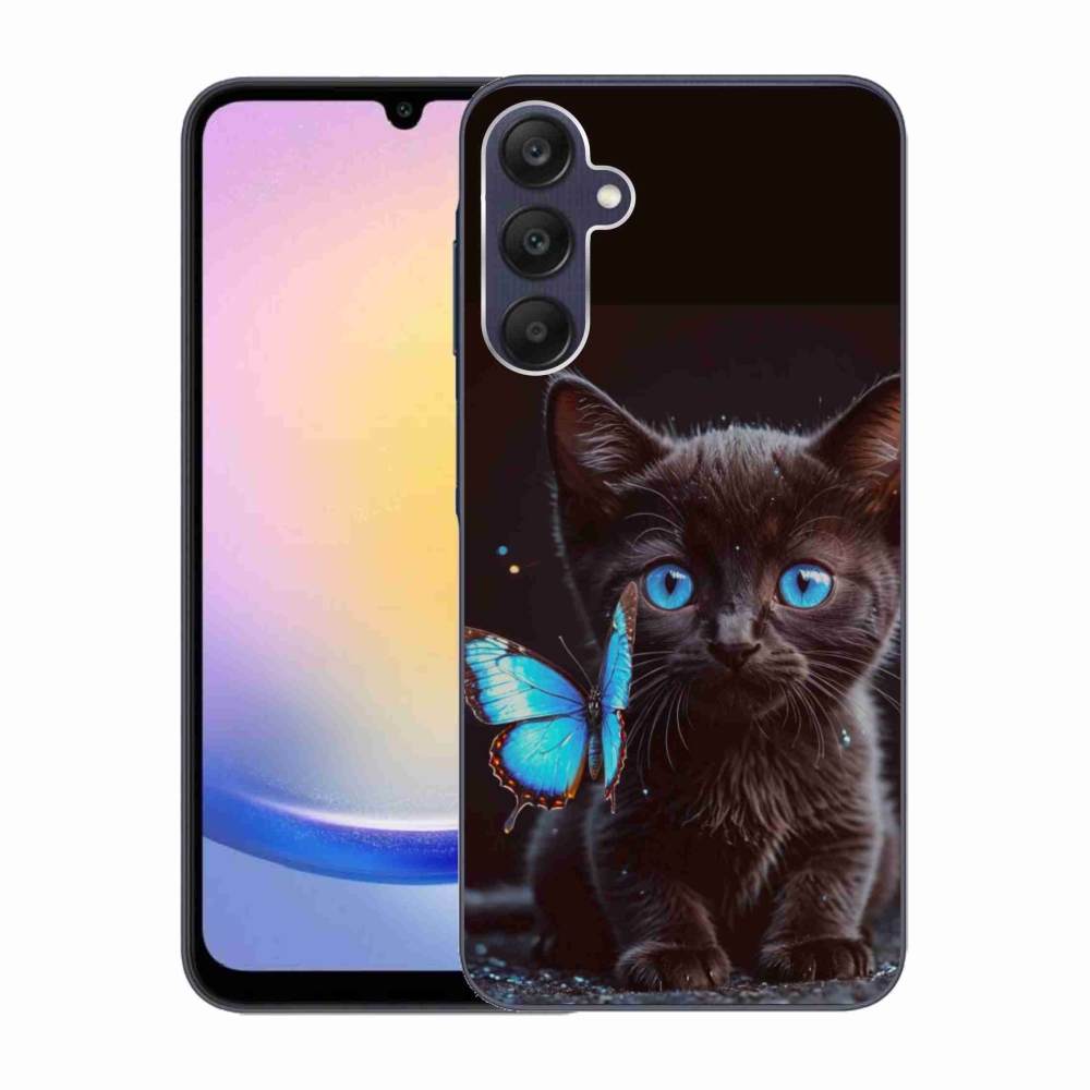 Gelový kryt mmCase na Samsung Galaxy A25 5G - černé kotě 3
