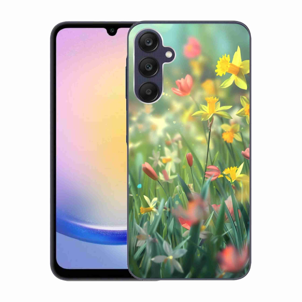 Gelový kryt mmCase na Samsung Galaxy A25 5G - jarní květy