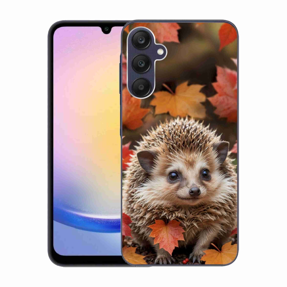 Gelový kryt mmCase na Samsung Galaxy A25 5G - ježek v listí