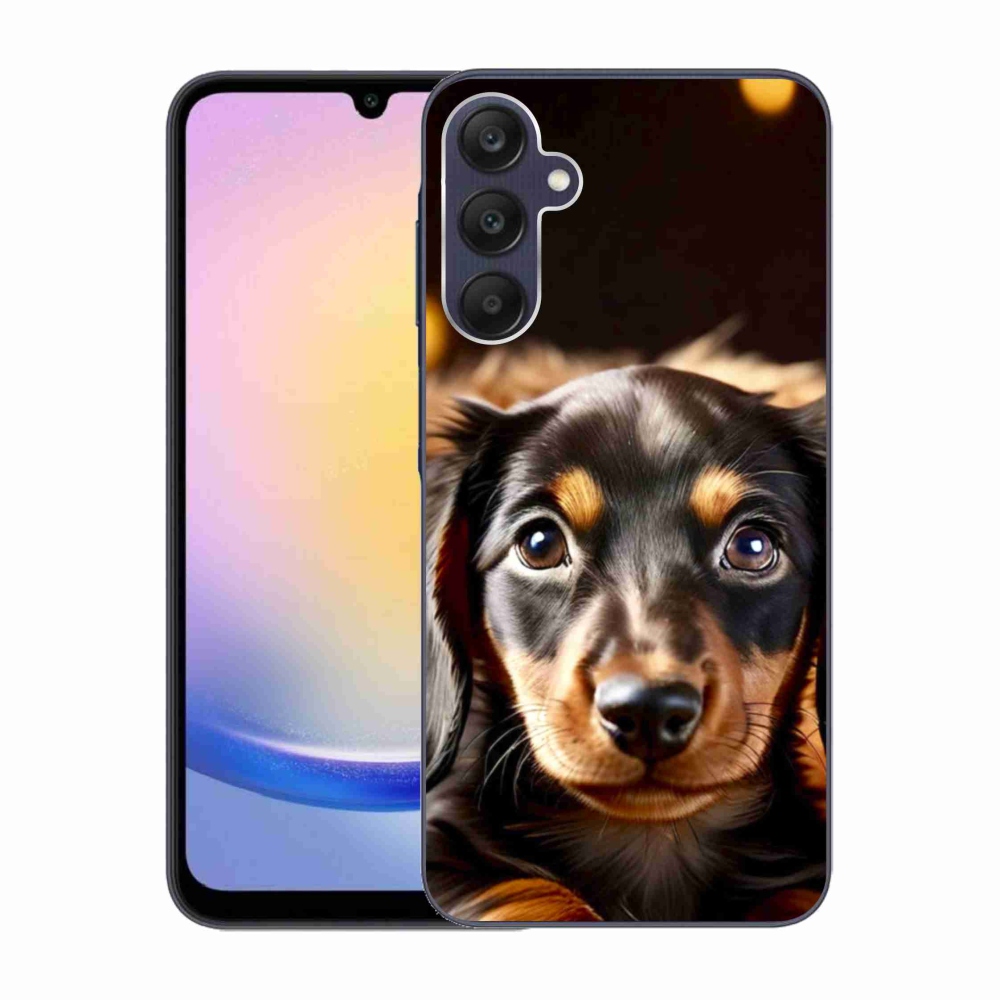 Gelový kryt mmCase na Samsung Galaxy A25 5G - jezevčík