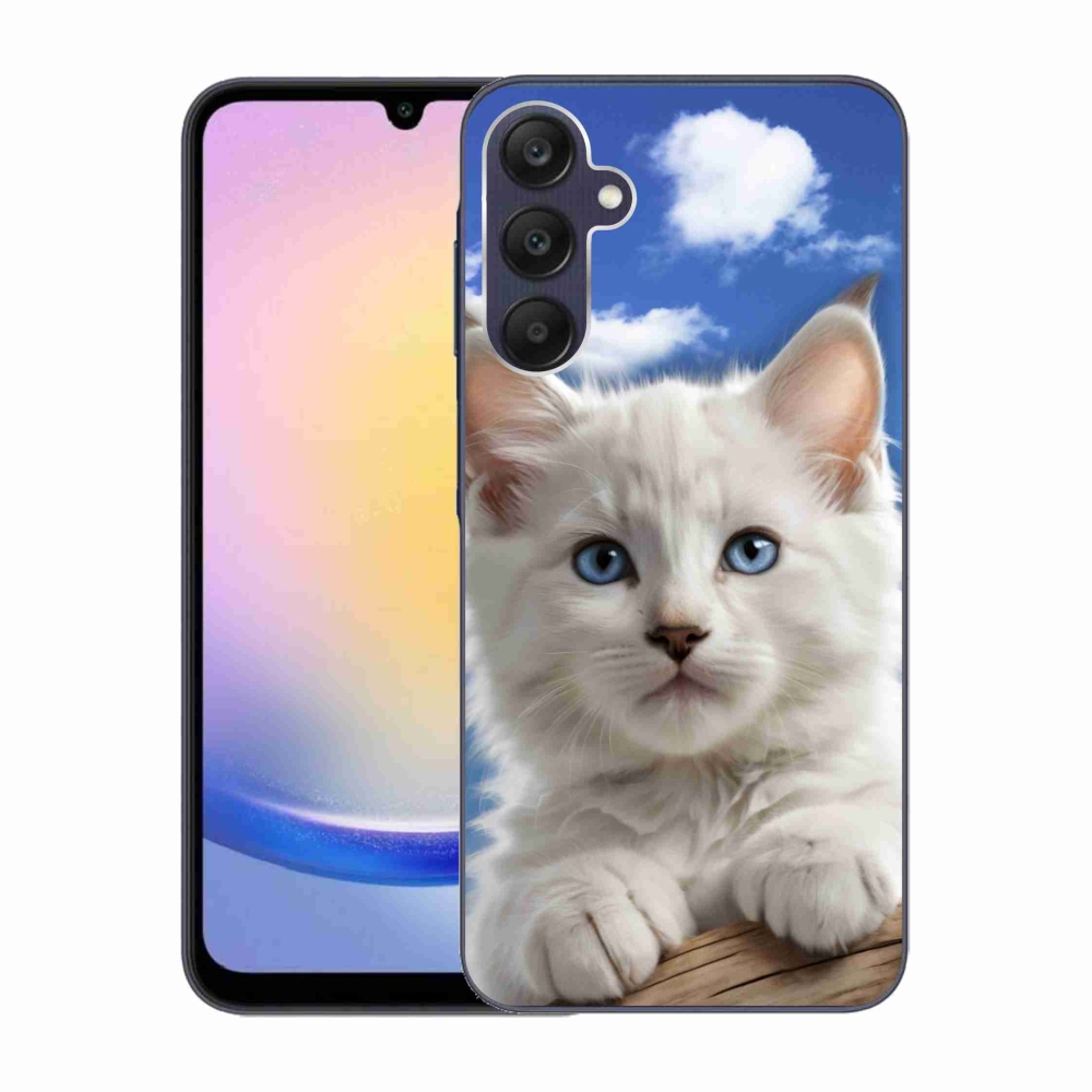 Gelový kryt mmCase na Samsung Galaxy A25 5G - kotě a oblaka