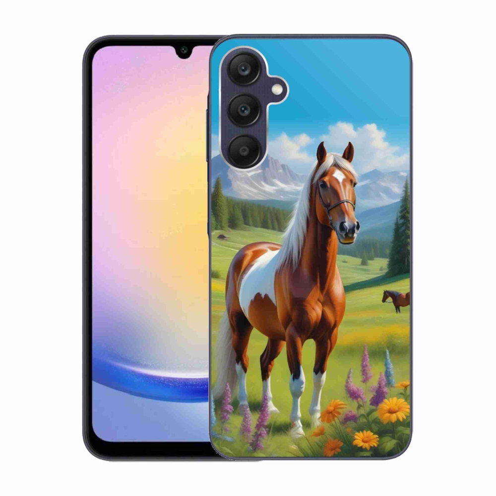 Gelový kryt mmCase na Samsung Galaxy A25 5G - kůň na louce