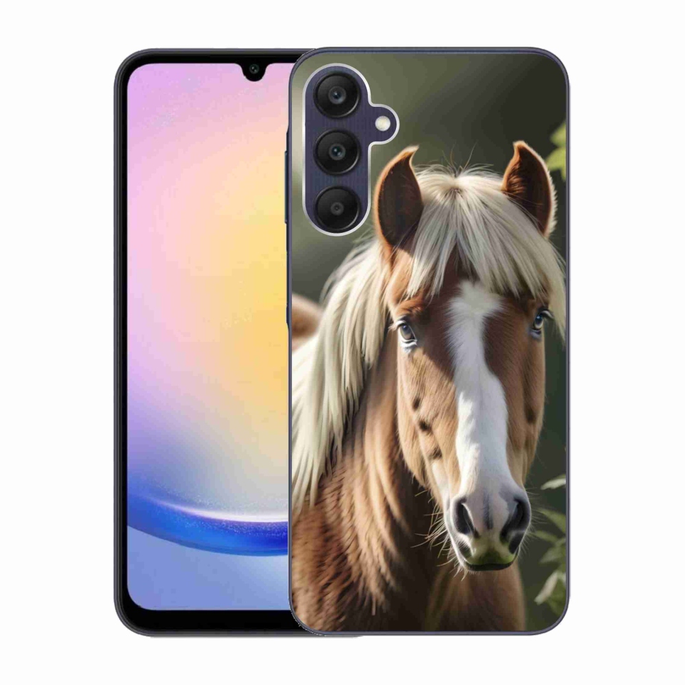 Gelový kryt mmCase na Samsung Galaxy A25 5G - kůň se světlou hřívou
