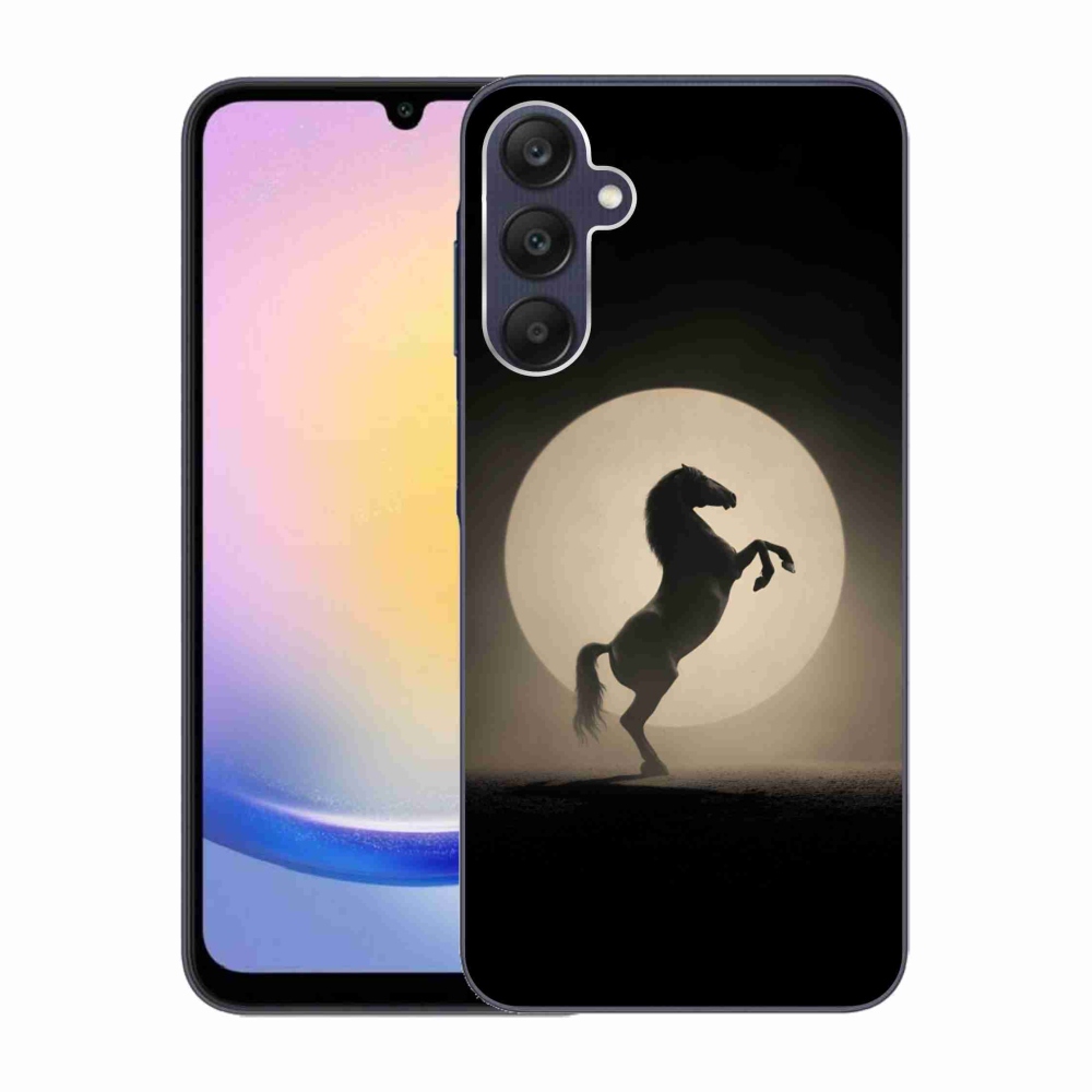 Gelový kryt mmCase na Samsung Galaxy A25 5G - kůň v siluetě