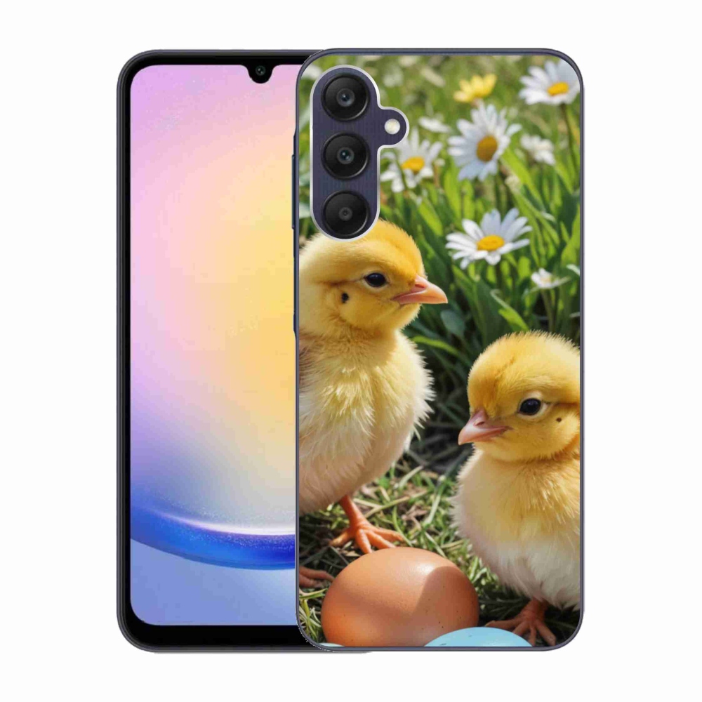 Gelový kryt mmCase na Samsung Galaxy A25 5G - kuřátka