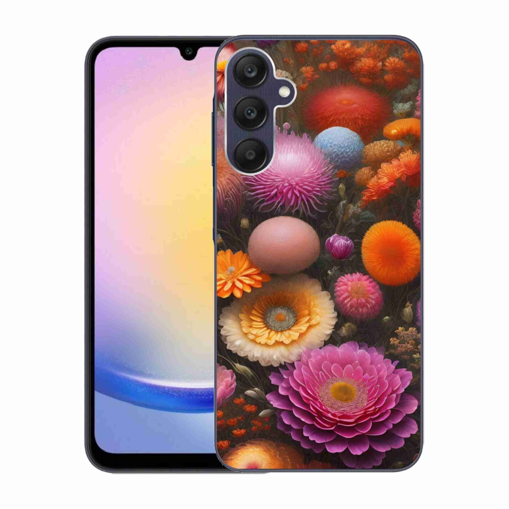 Gelový kryt mmCase na Samsung Galaxy A25 5G - květinová kompozice