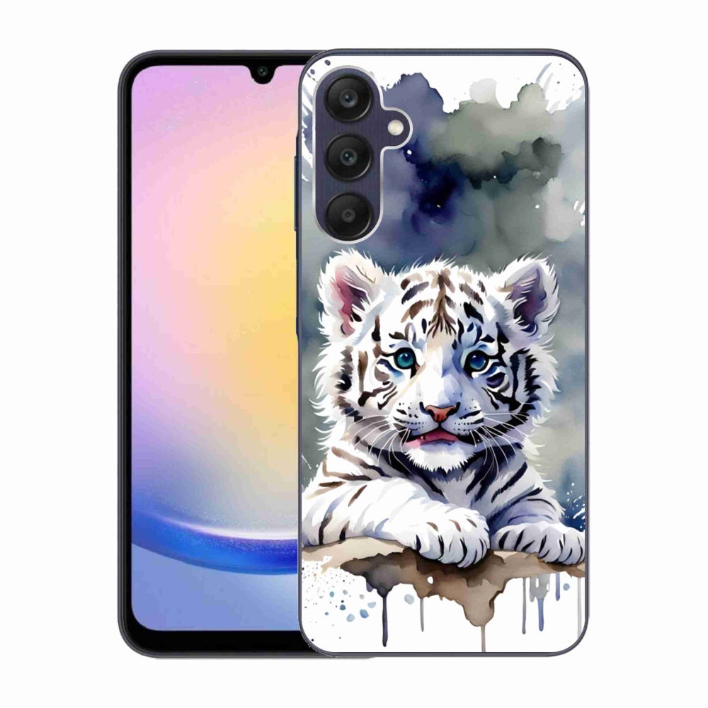 Gelový kryt mmCase na Samsung Galaxy A25 5G - mládě bílého tygra