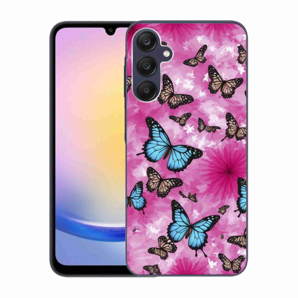 Gelový kryt mmCase na Samsung Galaxy A25 5G - motýlí zahrada