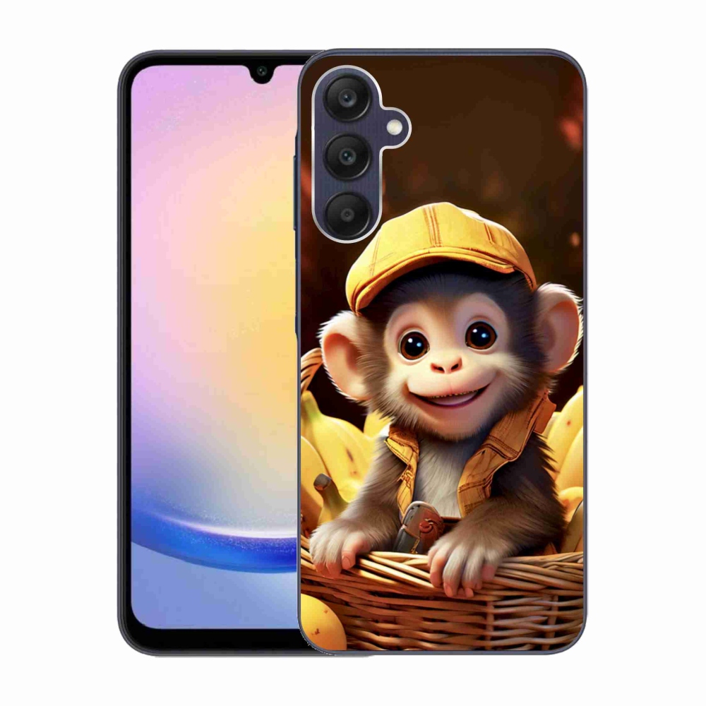 Gelový kryt mmCase na Samsung Galaxy A25 5G - opice v košíku