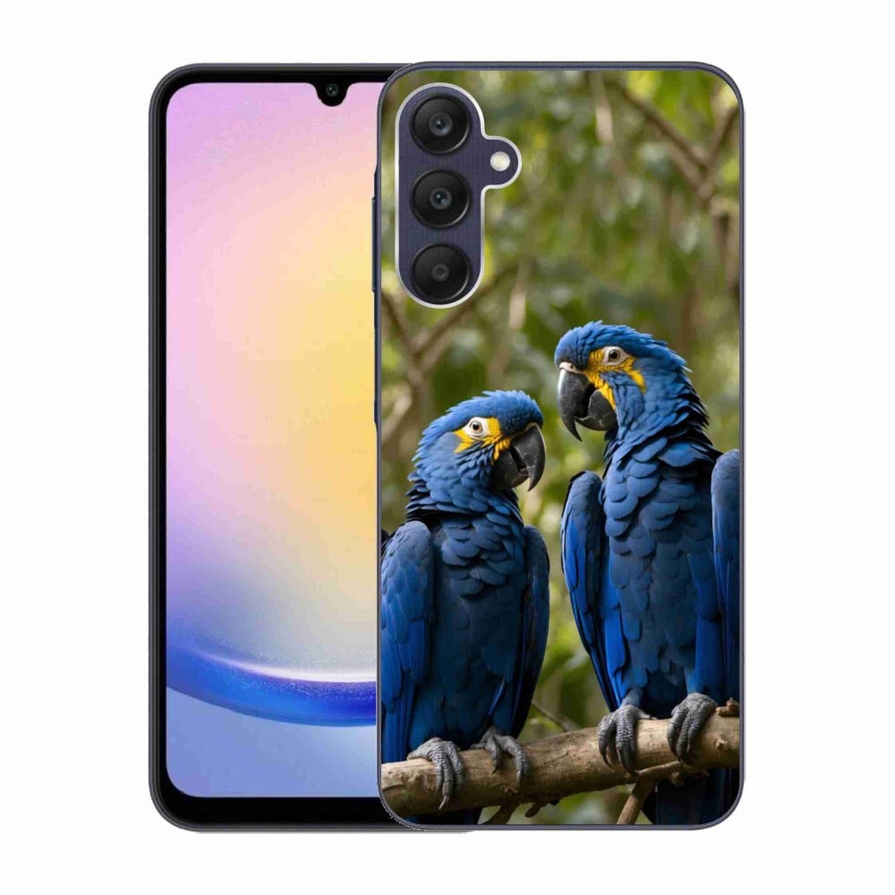 Gelový kryt mmCase na Samsung Galaxy A25 5G - papouščí duo
