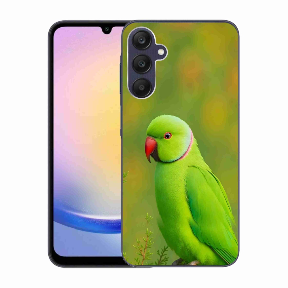 Gelový kryt mmCase na Samsung Galaxy A25 5G - papoušek alexandr 2