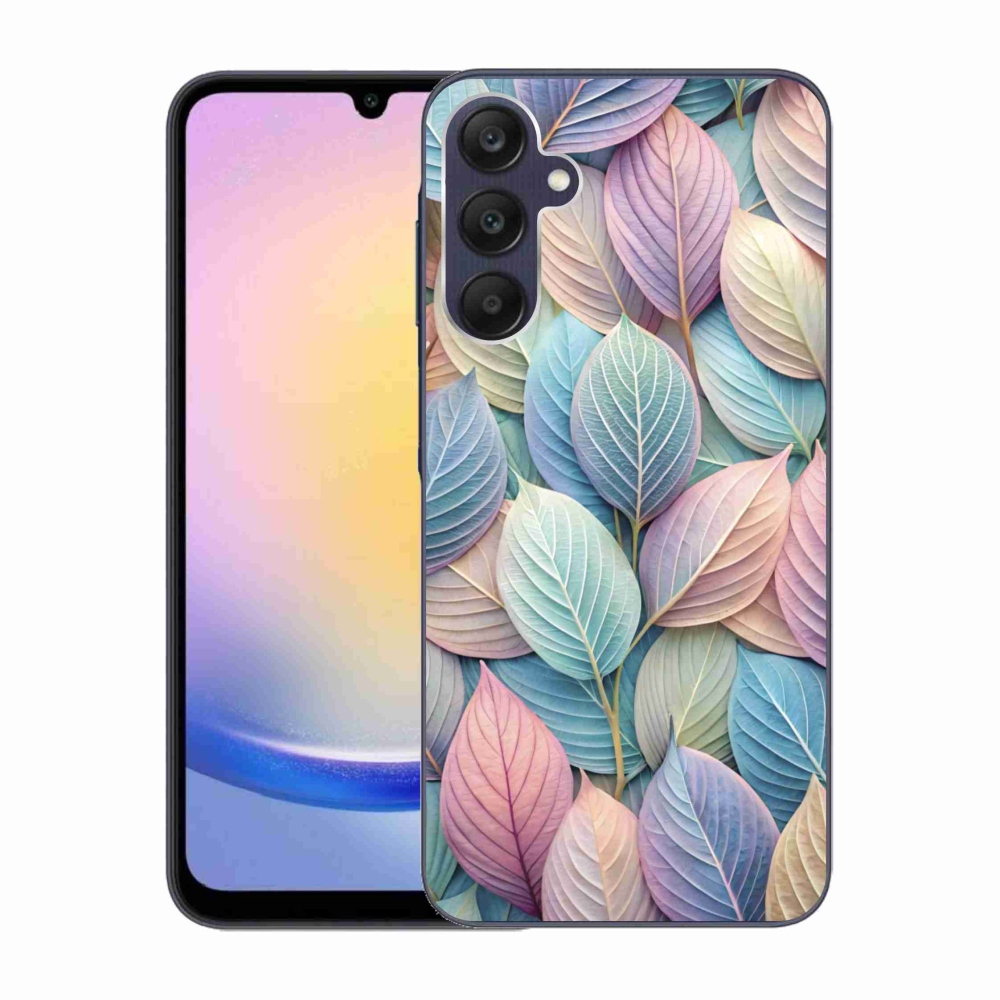 Gelový kryt mmCase na Samsung Galaxy A25 5G - pastelové listy