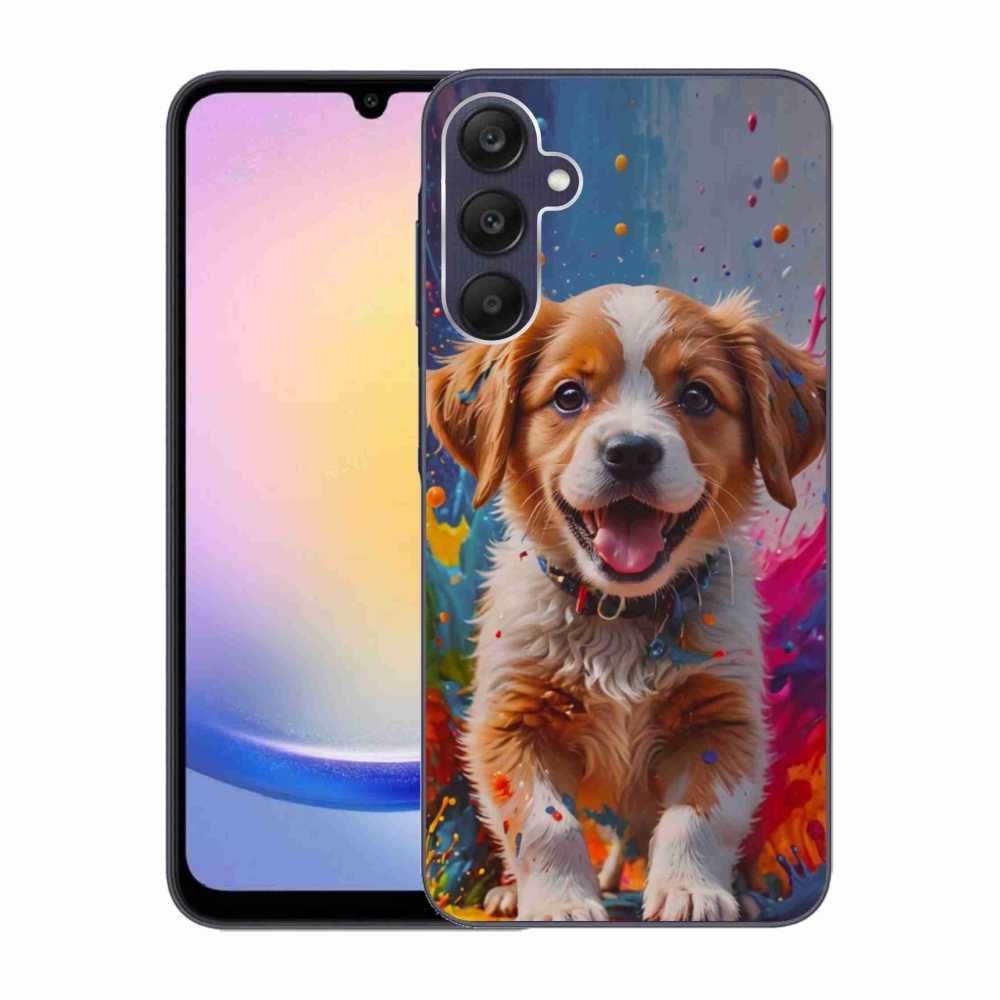 Gelový kryt mmCase na Samsung Galaxy A25 5G - roztomilé štěně 3