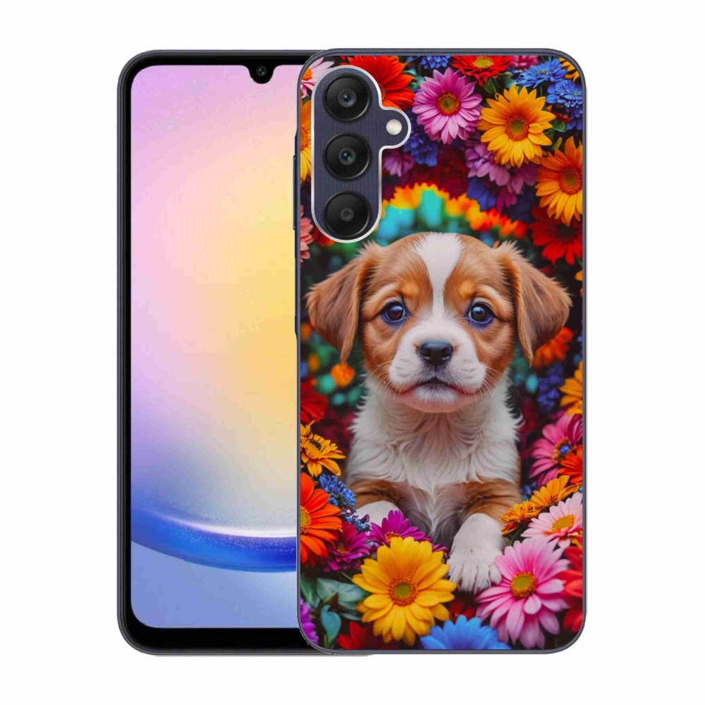 Gelový kryt mmCase na Samsung Galaxy A25 5G - roztomilé štěně