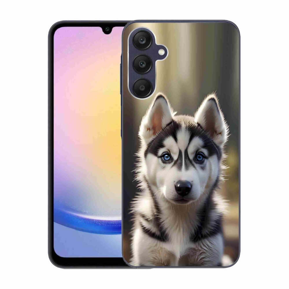 Gelový kryt mmCase na Samsung Galaxy A25 5G - roztomilý sibiřský husky