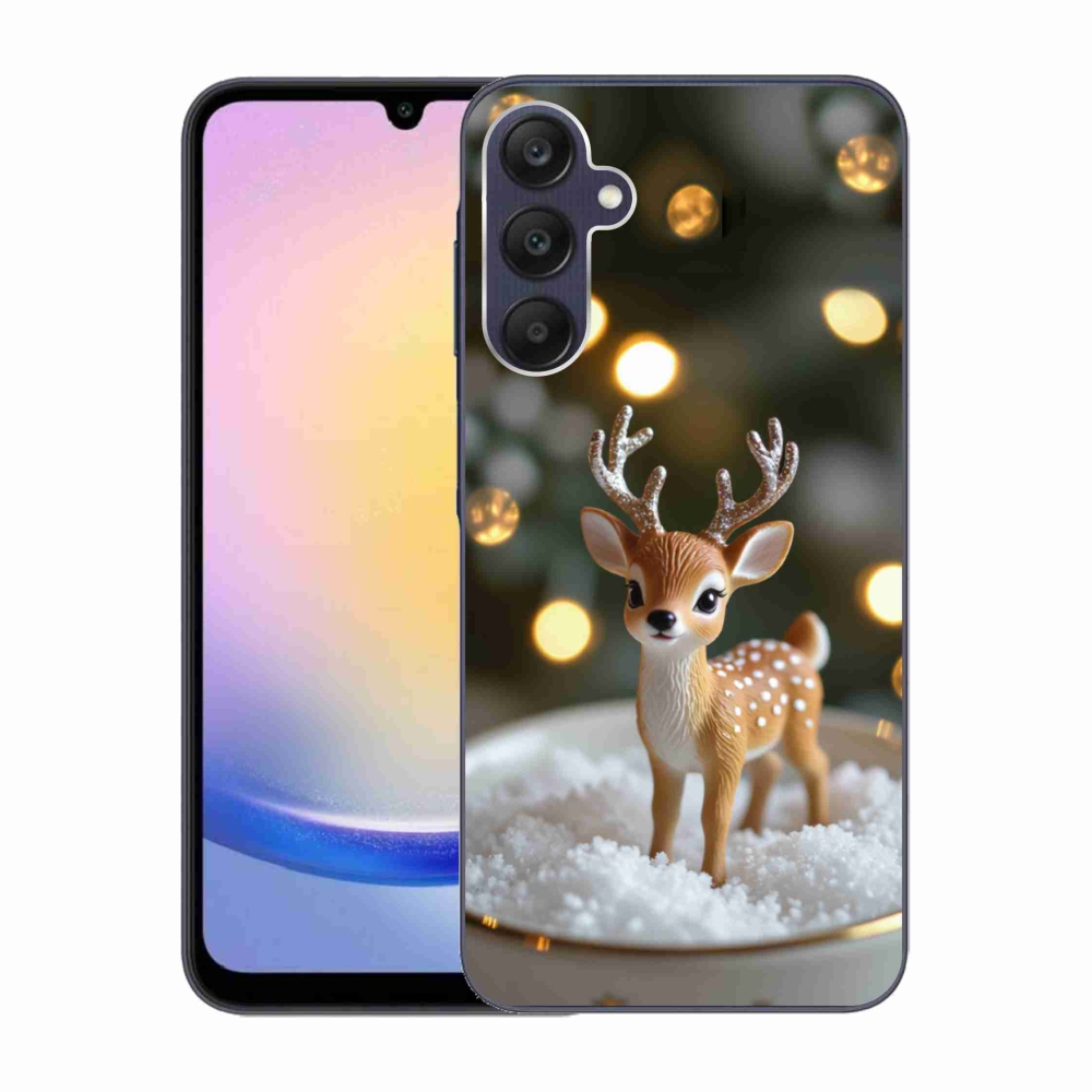 Gelový kryt mmCase na Samsung Galaxy A25 5G - roztomilý vánoční jelen