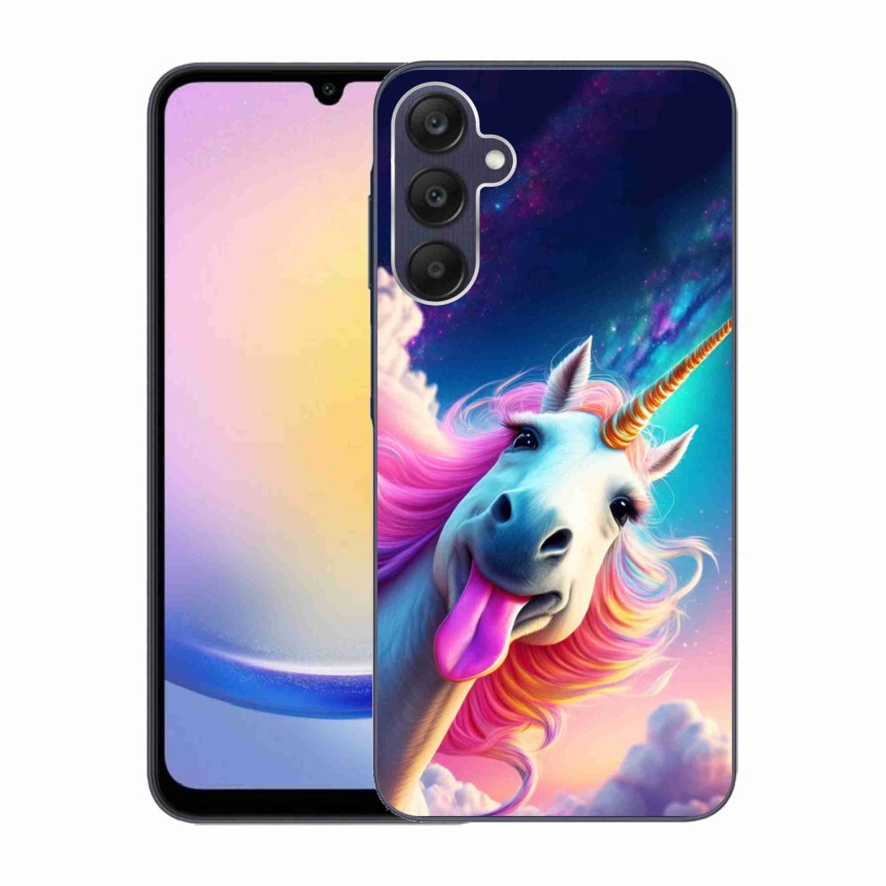 Gelový kryt mmCase na Samsung Galaxy A25 5G - šílený jednorožec