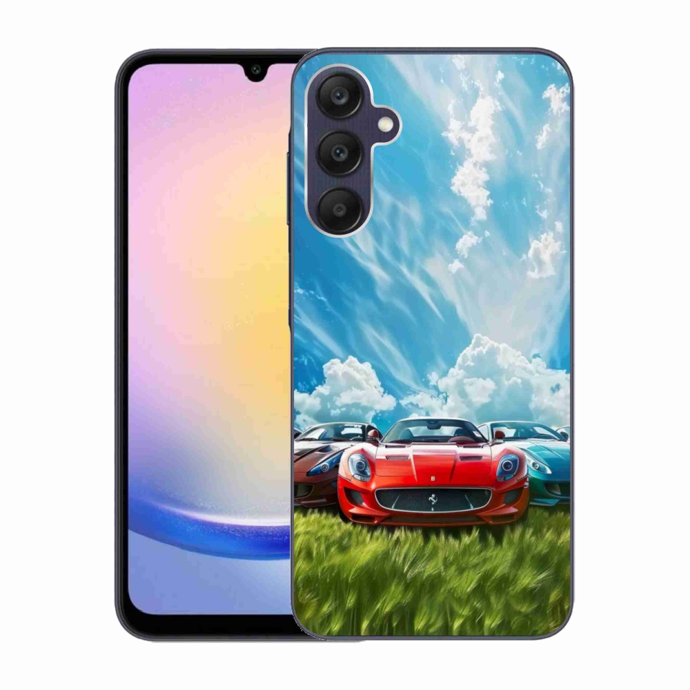 Gelový kryt mmCase na Samsung Galaxy A25 5G - sportovní vozy