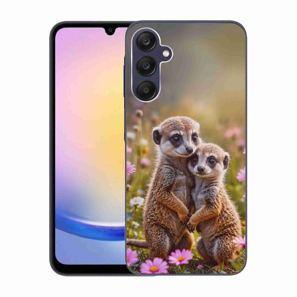 Gelový kryt mmCase na Samsung Galaxy A25 5G - surikatí duo