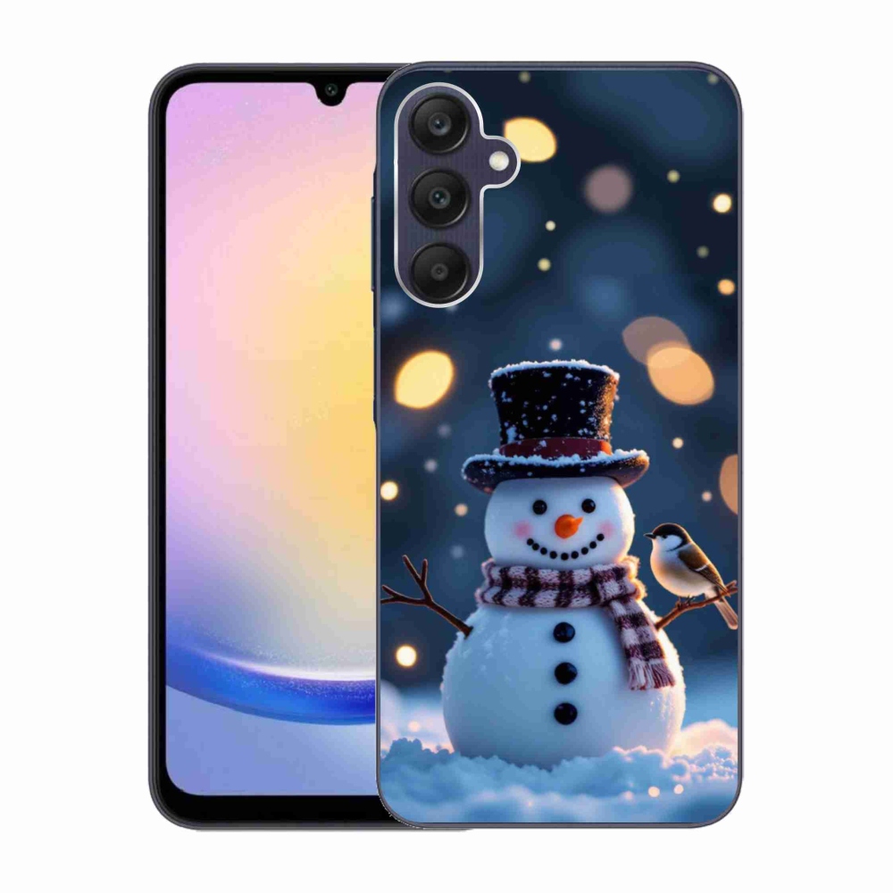 Gelový kryt mmCase na Samsung Galaxy A25 5G - vánoční sněhulák