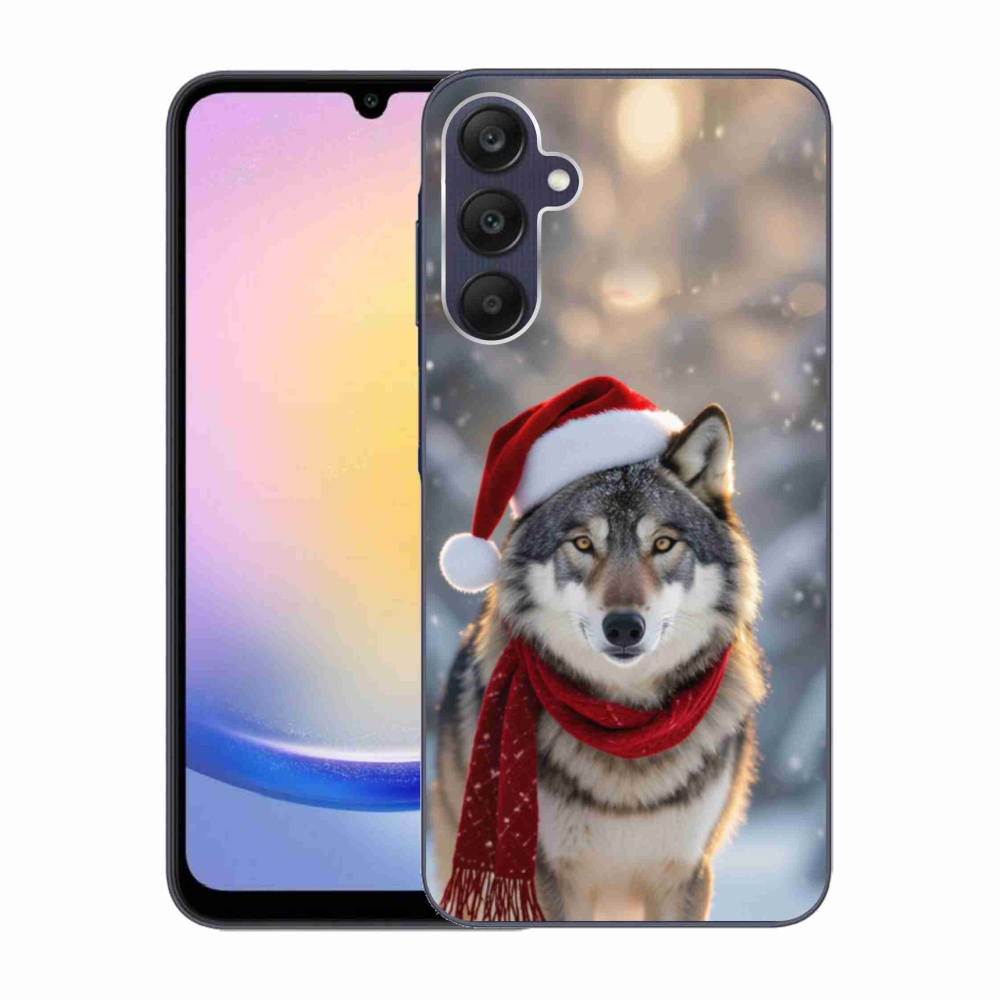 Gelový kryt mmCase na Samsung Galaxy A25 5G - vánoční vlk