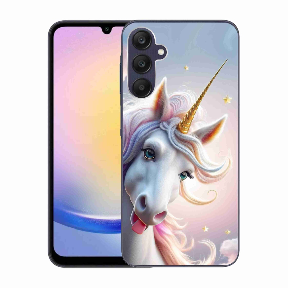 Gelový kryt mmCase na Samsung Galaxy A25 5G - veselý jednorožec