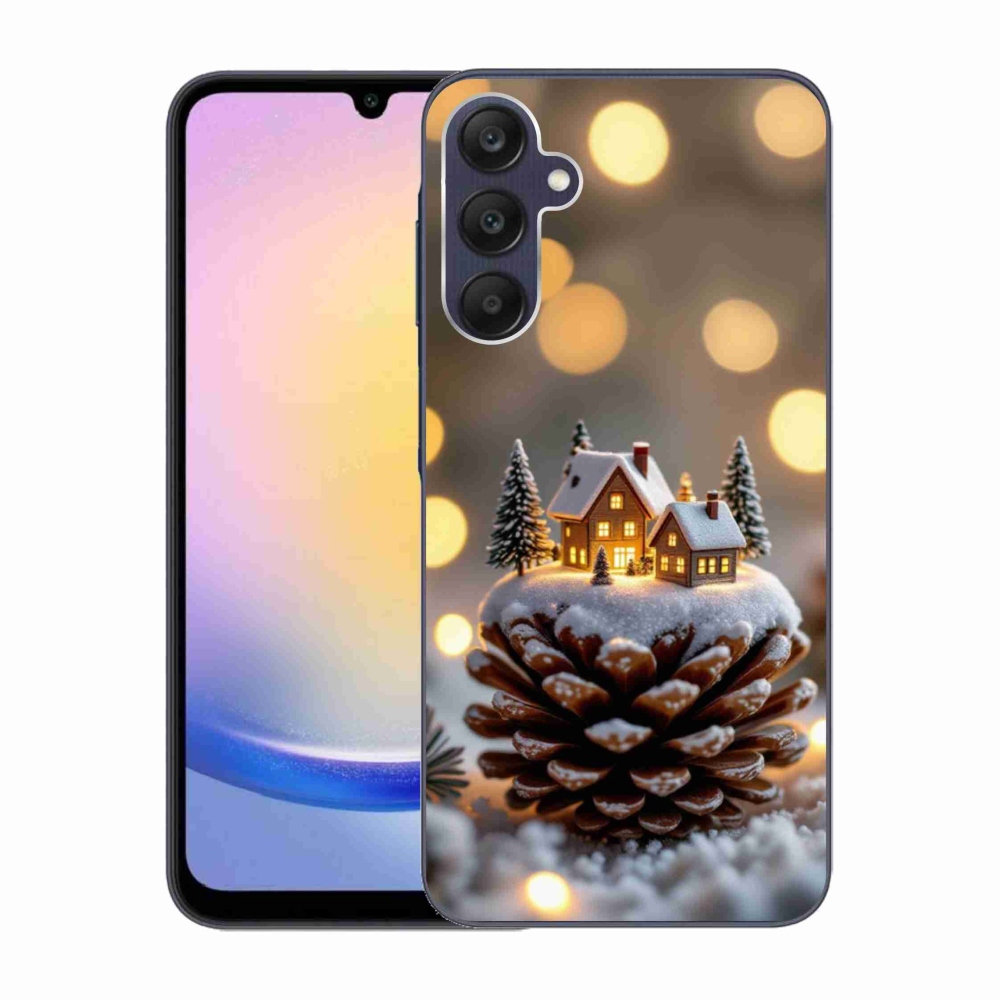 Gelový kryt mmCase na Samsung Galaxy A25 5G - zimní vesnička
