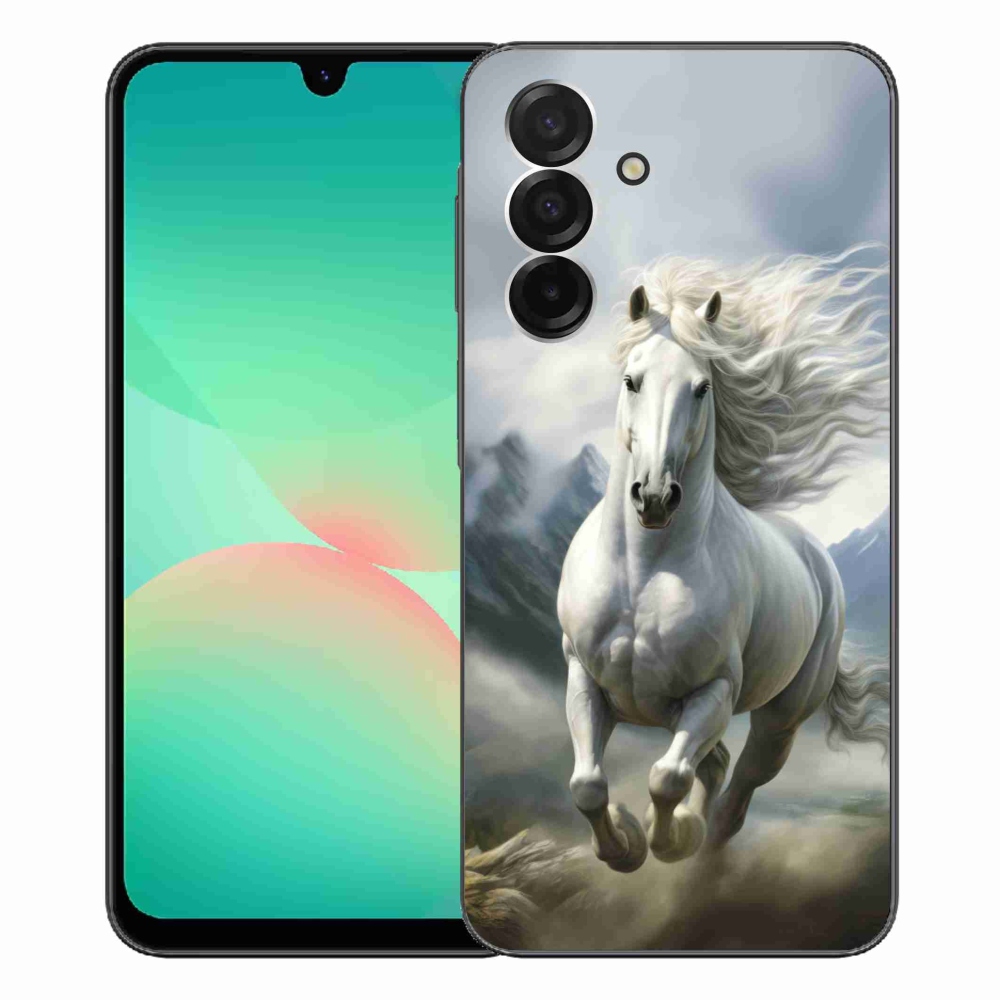 Gelový kryt mmCase na Samsung Galaxy A26 5G - běžící bílý kůň 3