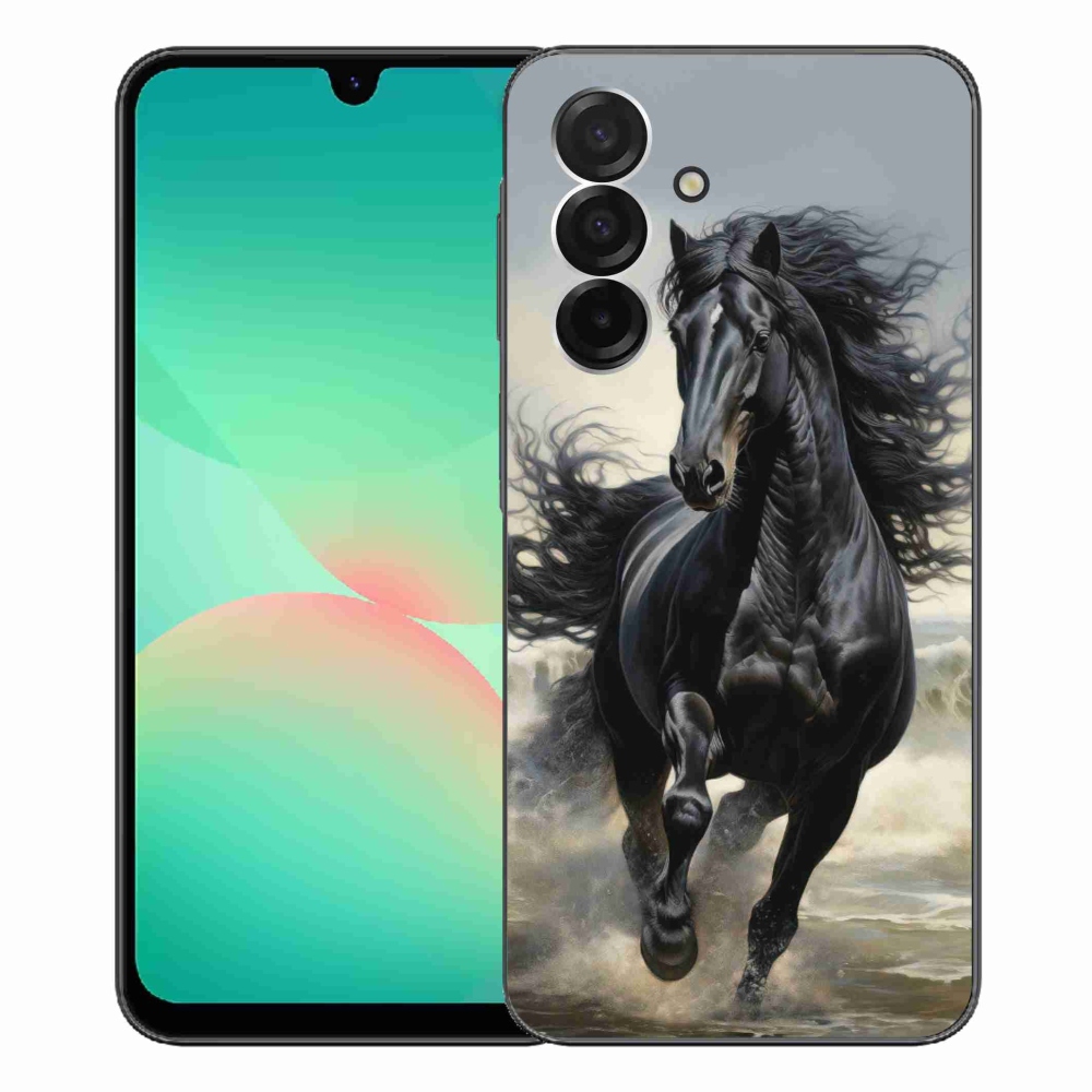 Gelový kryt mmCase na Samsung Galaxy A26 5G - běžící černý kůň