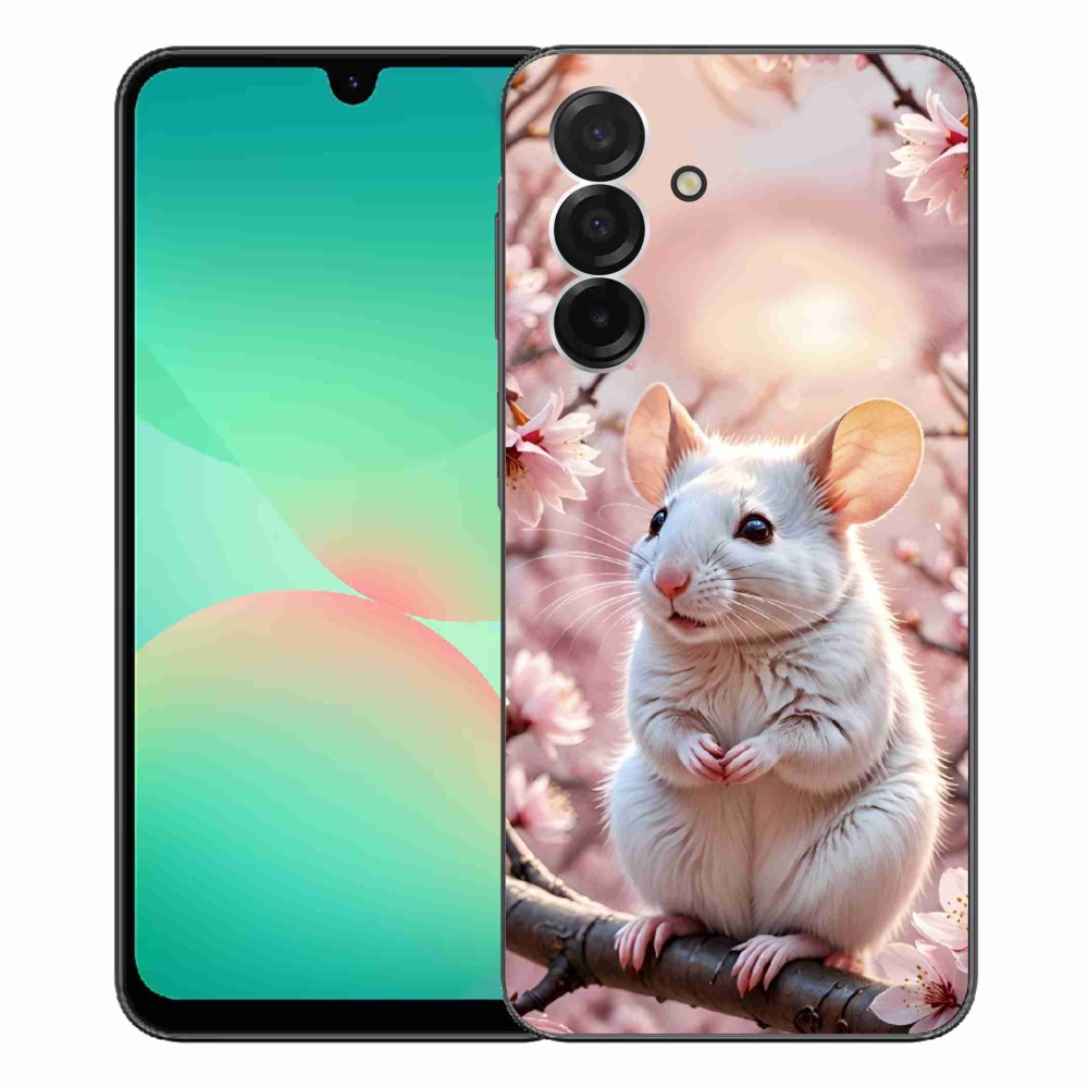 Gelový kryt mmCase na Samsung Galaxy A26 5G - bílá myš na větvi